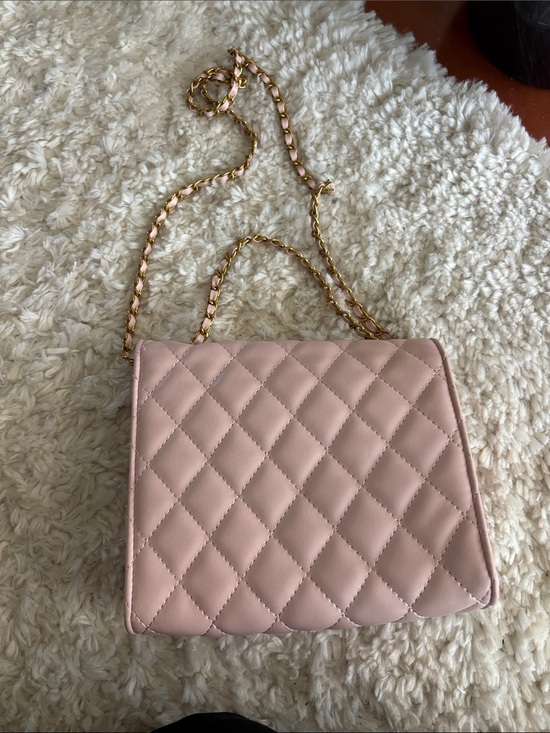Handbags - Quilted Pink Chain Shoulder Bag with logo cc